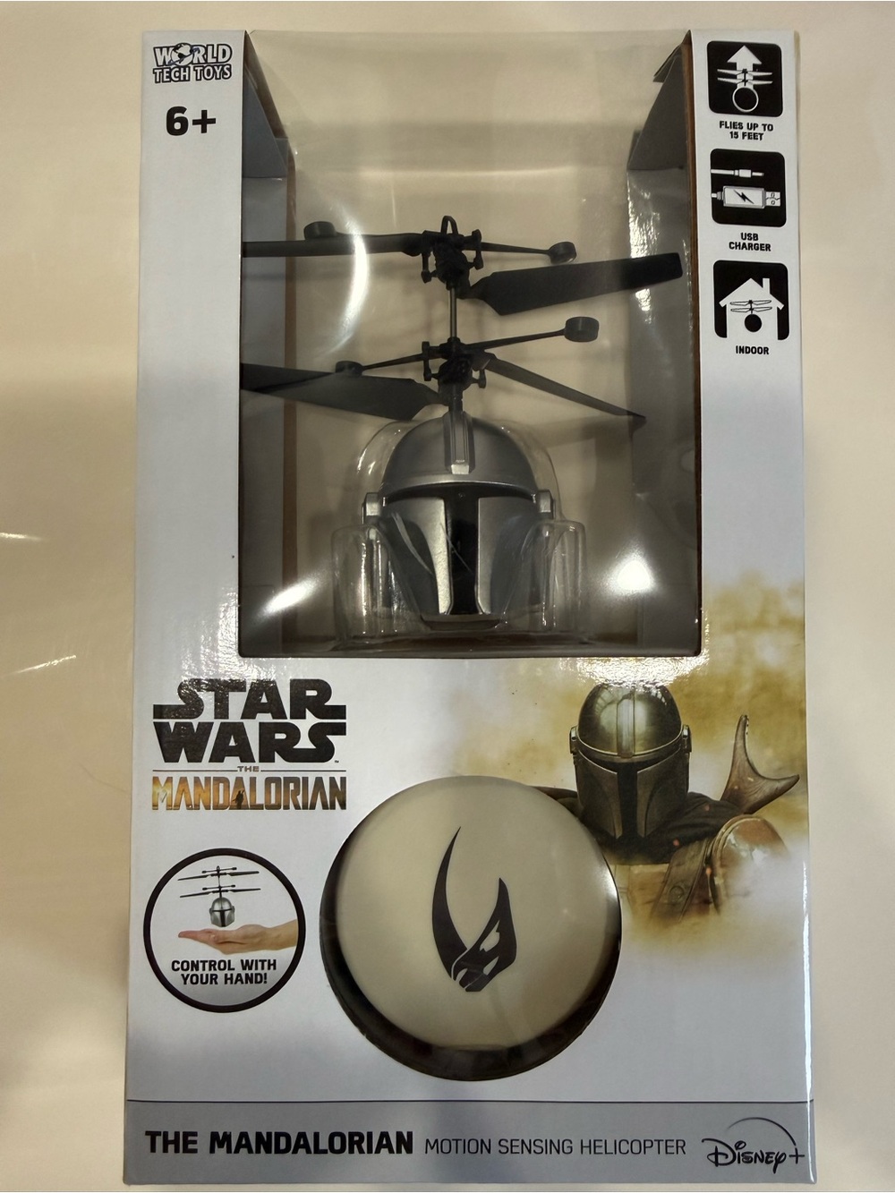 New Disney Star Wars The Mandalorian Motion Sensing Helicopter - Silver
